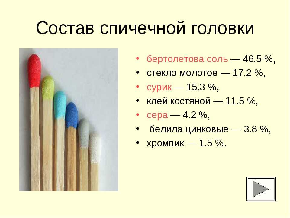 Бертолетова соль. Из чего состоит головка спички. Состав спичечной головки. Спичка состоит из. Спичка состав.